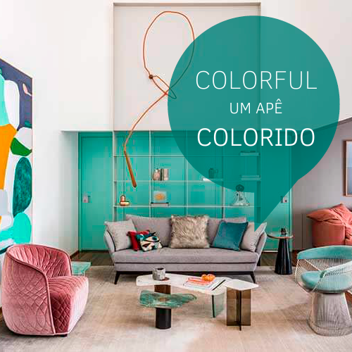 apartamento-contemporâneo; apartamento-elegante; apartamento-colorido; estante-metálica; diego-revollo 
